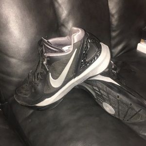 Black and grey volleyball shoes